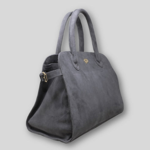 90 Feet Sarah Fossil Grey Genuine Leather Tote